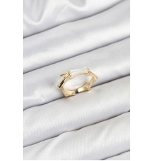 Pirinç Gold Renk Kemik Model Kadın Yüzük - TJ-BYK3848