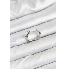 Pirinç Gümüş Renk Kemik Model Kadın Yüzük - TJ-BYK3849