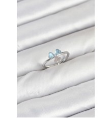 Pirinç Gümüş Renk Yonca Model Kadın Yüzük - TJ-BYK3859