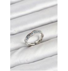 Pirinç Gümüş Renk Zirkon Taşlı Vintage Kadın Yüzük - TJ-BYK3863