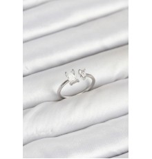 Pirinç Gold Renk Zirkon Taşlı Kadın Yüzük - TJ-BYK3883