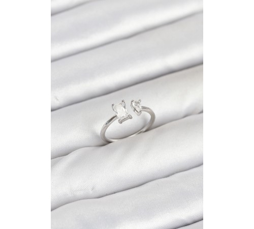 Pirinç Gold Renk Zirkon Taşlı Kadın Yüzük - TJ-BYK3883