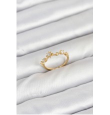 Pirinç Gold Renk Manifest Kadın Yüzük - TJ-BYK3890