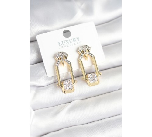 Pirinç Gold Renk Vintage Kadın Küpe - TJ-BKP11239