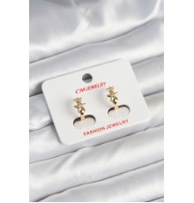 Pirinç Gold Renk Yıldız Kadın Küpe - TJ-BKP11242