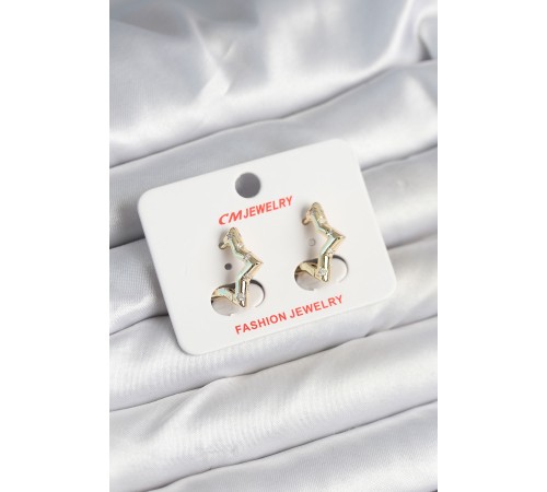 Pirinç Gold Renk Yıldız Model Kadın Küpe - TJ-BKP11243