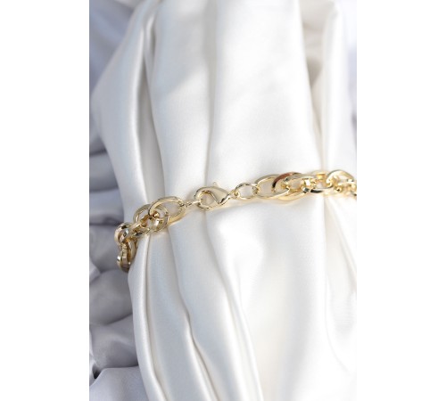 Pirinç Gold Renk Zincir Model Kadın Bileklik - TJ-BB7959