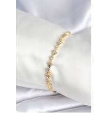 Pirinç Gold Renk Yelpaze Model Kadın Bileklik - TJ-BB7964