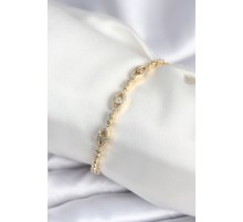 Pirinç Gold Renk Göz Model Kadın Bileklik - TJ-BB7965