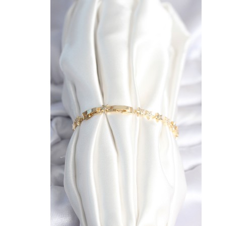 Pirinç Gold Renk Yıldız Model Kadın Bileklik - TJ-BB7968