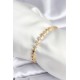 Pirinç Gold Renk Yıldız Model Kadın Bileklik - TJ-BB7968