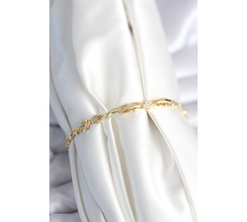 Pirinç Gold Renk Kadın Manifest Bileklik - TJ-BB7973