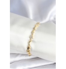 Pirinç Gold Renk Kadın Manifest Bileklik - TJ-BB7973