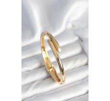 Pirinç Gold Renk Kadın Kelepçe Bileklik - TJ-BB7975