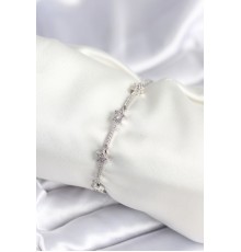 Pirinç Gümüş Renk Halley Yıldız Model Kadın Bileklik - TJ-BB7983