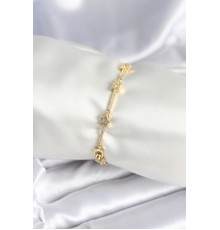Pirinç Gold Renk Halley Yıldız Model Kadın Bileklik - TJ-BB7984