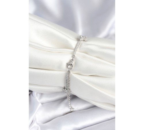 Pirinç Gümüş Renk Yıldız Model Kadın Bileklik - TJ-BB7985