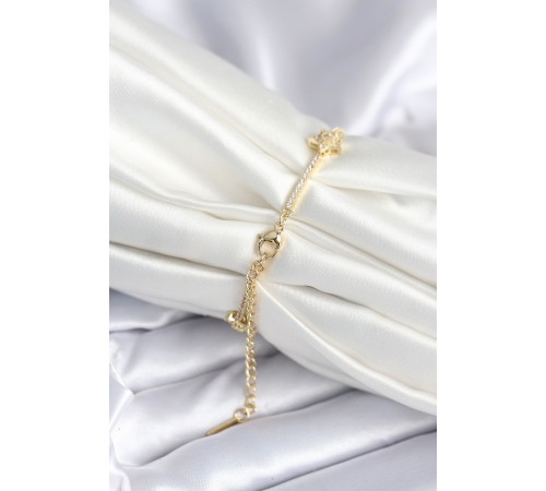 Pirinç Gold Renk Yıldız Model Kadın Bileklik - TJ-BB7986
