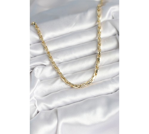 Pirinç Gold Renk 60 cm Zincir Kadın Kolye - TJ-BKO10600