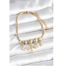 Pirinç Gold Renk Yusufçuk Charmlı Kadın Bileklik - TJ-BB7995