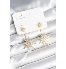 Kutup Yıldızı Model Zirkon Taşlı Pirinç Kadın Küpe - TJ-BKP11294