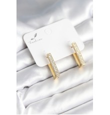Kare Zirkon Taşlı Kadın Küpe - TJ-BKP11300