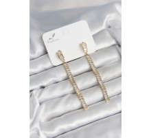 Su Yolu Baget Pirinç Kadın Küpe - TJ-BKP11301