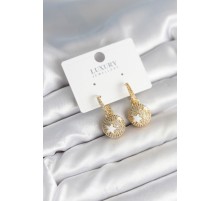 Top Yıldız Model Zirkon Taşlı Kadın Küpe - TJ-BKP11316