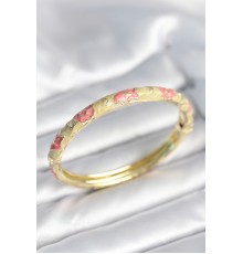 Yeşil Krem Renk Detaylı Mineli Kelepçe - TJ-BB8008