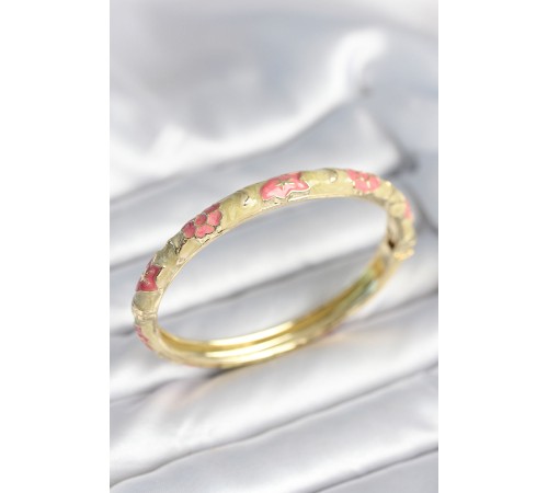 Yeşil Krem Renk Detaylı Mineli Kelepçe - TJ-BB8008