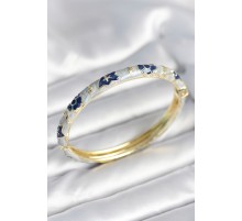 Mavi Renk Detaylı Mineli Kelepçe - TJ-BB8010