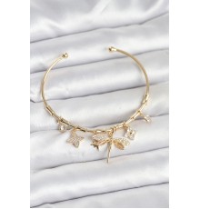 Yusufçuk Charmlı Gold Renk Pirinç Kadın Bileklik - TJ-BB8045