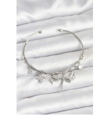 Yusufçuk Charmlı Gümüş Renk Pirinç Kadın Bileklik - TJ-BB8046