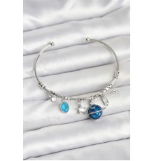 Gezegen Charmlı Gümüş Renk Pirinç Kadın Bileklik - TJ-BB8048