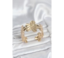 Çiçek Model Pirinç Levha Kadın Bileklik - TJ-BB8051