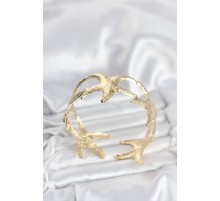 Pirinç Gold Renk Deniz Yıldızı Model Kadın Bileklik - TJ-BB8055