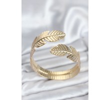 Yaprak Model Gold Renk Kadın Bileklik - TJ-BB8057