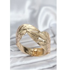 Pirinç Gold Renk Yaprak Model Kadın Bileklik - TJ-BB8060