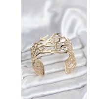 Pirinç Gold Renk Vintage Model Kadın Bileklik - TJ-BB8064