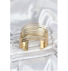 Gold Renk Pirinç Kaburga Model Kadın Bileklik - TJ-BB8065