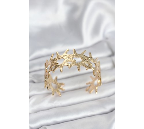 Pirinç Gold Renk Vintage Kadın Bileklik - TJ-BB8058