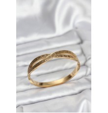 316L Çelik Gold Renk Vintage Kadın Kelepçe Bileklik - TJ-BB8069