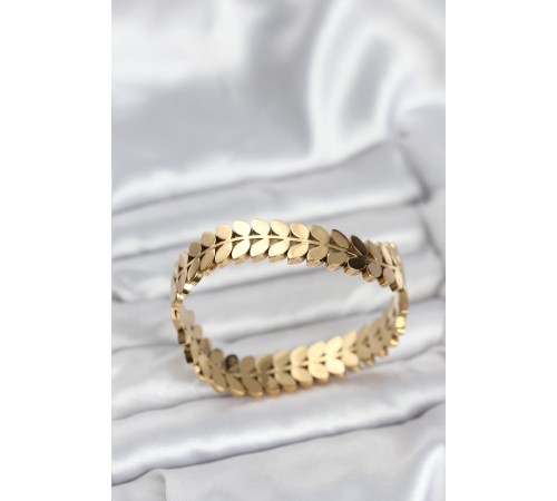 316L Çelik Başak Model Kadın Kelepçe Bileklik - TJ-BB8070