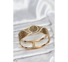 316L Çelik Gold Renk Yaşam Ağacı Modelli Kadın Kelepçe Bileklik - TJ-BB8073