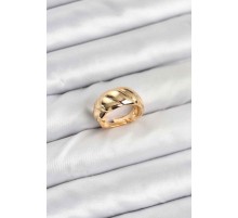 Gold Renk Bombeli Sarmal Yüzük - TJ-BYK3908