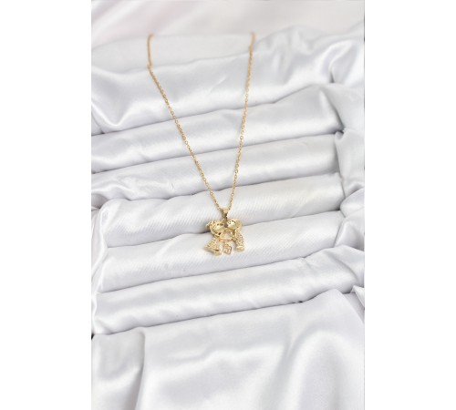 316L Çelik Zincir Gold Renk Erkek Kız Model Kadın Kolye - TJ-BKO10617