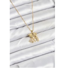 316L Çelik Zincir Gold Renk Erkek Kız Model Kadın Kolye - TJ-BKO10617