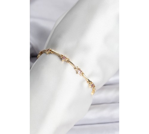 Yıldız Model Gold Renk Pirinç Bileklik - TJ-BB8081