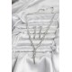 Gümüş Renk Baget Zirkon Taşlı Kadın Kolye Küpe Set - TJ-BKO10637