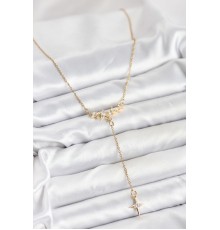 316L Çelik Zincir Gold Renk Yıldız Model Y Kadın Kolye - TJ-BKO10666